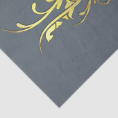 抽象芸術高級フェイク金ゴールド花 薄葉紙 (詳細)