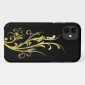 抽象芸術高級フェイク金ゴールド花 Case-Mate iPhoneケース (裏面(横))