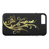 抽象芸術高級フェイク金ゴールド花 Case-Mate iPhoneケース (裏面(横))