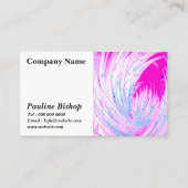 抽象芸術魅惑ガーデンピンクホワイト 名刺 (正面)