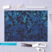 抽象芸術魔法-ネイビーブルーブグランジラック 薄葉紙 (クラフト)