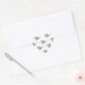 抽象芸術魚の柄 ハートシール (封筒)