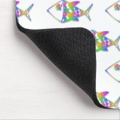 抽象芸術魚の柄 マウスパッド (コーナー)