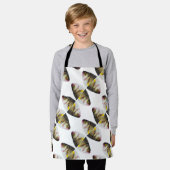 抽象芸術魚 エプロン (着用した状態)