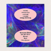 抽象芸術鮮やかが青いピンクの緑の霧を渦巻き 名刺 (外部フラット)