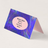 抽象芸術鮮やかが青いピンクの緑の霧を渦巻き 名刺 (裏面)