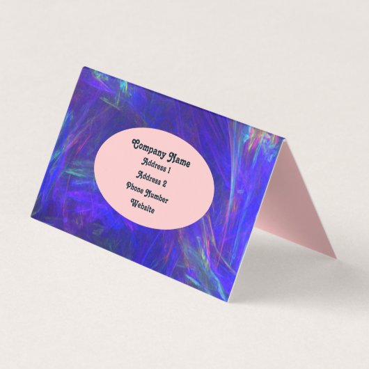 抽象芸術鮮やかが青いピンクの緑の霧を渦巻き 名刺 (裏面)