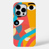 抽象芸術鮮やかなカラー顔アートiPhoneケース Case-Mate iPhoneケース (裏面)