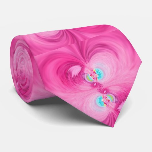 抽象芸術鮮やかなピンクのネクタイ ネクタイ (ロール)