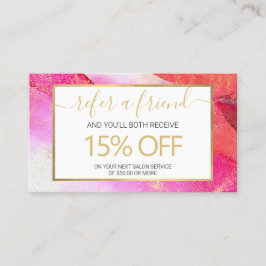 抽象芸術鮮やかなピンク色の紹介 名刺