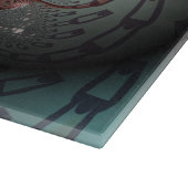 抽象芸術鮮やかなファンタジーフラクタルアートブラウンブルー カッティングボード (角)