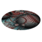 抽象芸術鮮やかなファンタジーフラクタルアートブラウンブルー カッティングボード (角)