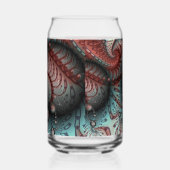 抽象芸術鮮やかなファンタジーフラクタルアートブラウンブルー ガラス缶 (左)