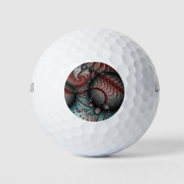 抽象芸術鮮やかなファンタジーフラクタルアートブラウンブルー ゴルフボール