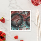 抽象芸術鮮やかなファンタジーフラクタルアートブラウンブルー スタンダードカクテルナプキン (インサイチュ)