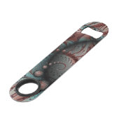 抽象芸術鮮やかなファンタジーフラクタルアートブラウンブルー スピード栓抜き (裏面アングル)