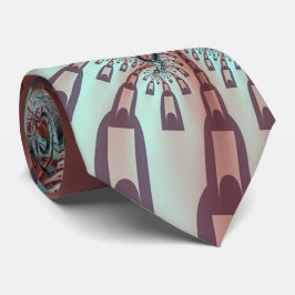 抽象芸術鮮やかなファンタジーフラクタルアートブラウンブルー ネクタイ