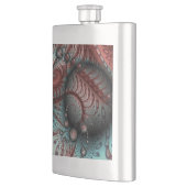 抽象芸術鮮やかなファンタジーフラクタルアートブラウンブルー フラスク (左)