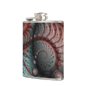 抽象芸術鮮やかなファンタジーフラクタルアートブラウンブルー フラスク (左)