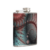 抽象芸術鮮やかなファンタジーフラクタルアートブラウンブルー フラスク (右)