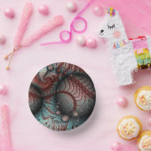 抽象芸術鮮やかなファンタジーフラクタルアートブラウンブルー ペーパーボウル (パーティー)