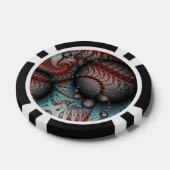 抽象芸術鮮やかなファンタジーフラクタルアートブラウンブルー ポーカーチップ (シングル)