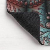 抽象芸術鮮やかなファンタジーフラクタルアートブラウンブルー マウスパッド (コーナー)