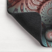 抽象芸術鮮やかなファンタジーフラクタルアートブラウンブルー マウスパッド (コーナー)