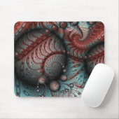 抽象芸術鮮やかなファンタジーフラクタルアートブラウンブルー マウスパッド (マウス)