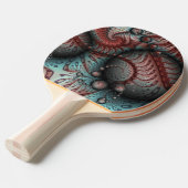 抽象芸術鮮やかなファンタジーフラクタルアートブラウンブルー 卓球ラケット (正面アングル)