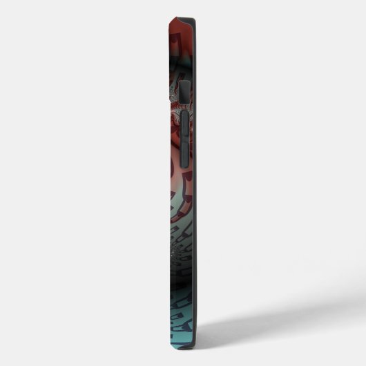 抽象芸術鮮やかなファンタジーフラクタルアートブラウンブルー Case-Mate iPhoneケース (裏面 / 左)