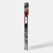 抽象芸術鮮やかなファンタジーフラクタルアートブラウンブルー Case-Mate iPhoneケース (裏面 / 右)