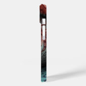 抽象芸術鮮やかなファンタジーフラクタルアートブラウンブルー Case-Mate iPhoneケース (裏面 / 左)