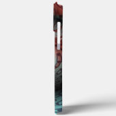 抽象芸術鮮やかなファンタジーフラクタルアートブラウンブルー Case-Mate iPhoneケース (裏面 / 左)