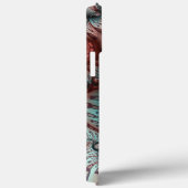 抽象芸術鮮やかなファンタジーフラクタルアートブラウンブルー Case-Mate iPhoneケース (裏面 / 右)