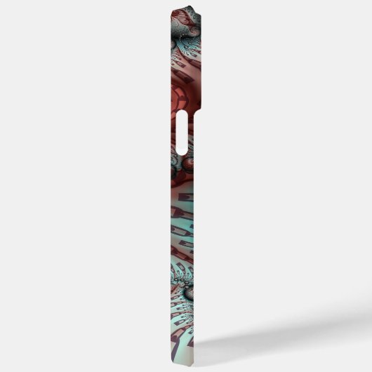 抽象芸術鮮やかなファンタジーフラクタルアートブラウンブルー Case-Mate iPhoneケース (裏面 / 右)