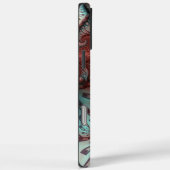 抽象芸術鮮やかなファンタジーフラクタルアートブラウンブルー Case-Mate iPhoneケース (裏面 / 右)