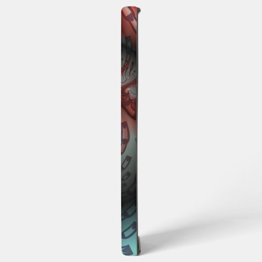 抽象芸術鮮やかなファンタジーフラクタルアートブラウンブルー SAMSUNG GALAXYケース (左側面)