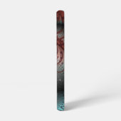 抽象芸術鮮やかなファンタジーフラクタルアートブラウンブルー SAMSUNG GALAXYケース (左側面)