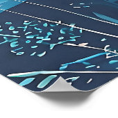 抽象芸術鮮やかな開花ポスター ポスター (角)