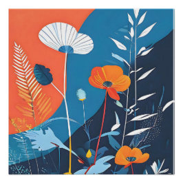 抽象芸術鮮やかな開花ポスター ポスター