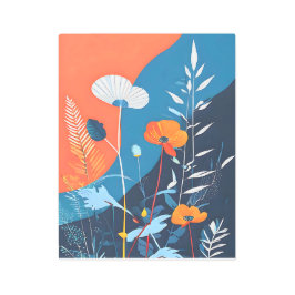 抽象芸術鮮やかな開花ポスター メタルプリント