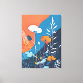 抽象芸術鮮やかな開花 キャンバスプリント (正面)