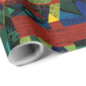 抽象芸術鮮やかのアフリカ系アメリカ人ギフト ラッピングペーパー (ロールコーナー)