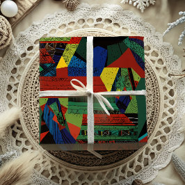 抽象芸術鮮やかのアフリカ系アメリカ人ギフト ラッピングペーパー