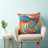 抽象芸術鮮やかの夢の風景 クッション (椅子)