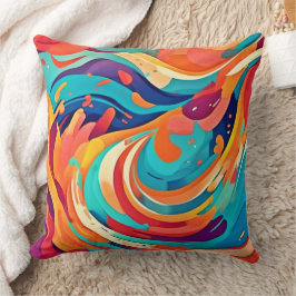 抽象芸術鮮やかの夢の風景 クッション