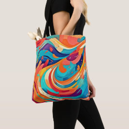 抽象芸術鮮やかの夢の風景 トートバッグ