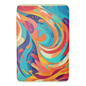 抽象芸術鮮やかの夢の風景 バスマット (正面縦)