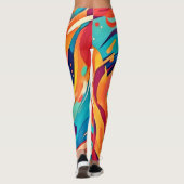 抽象芸術鮮やかの夢の風景 レギンス (裏面)